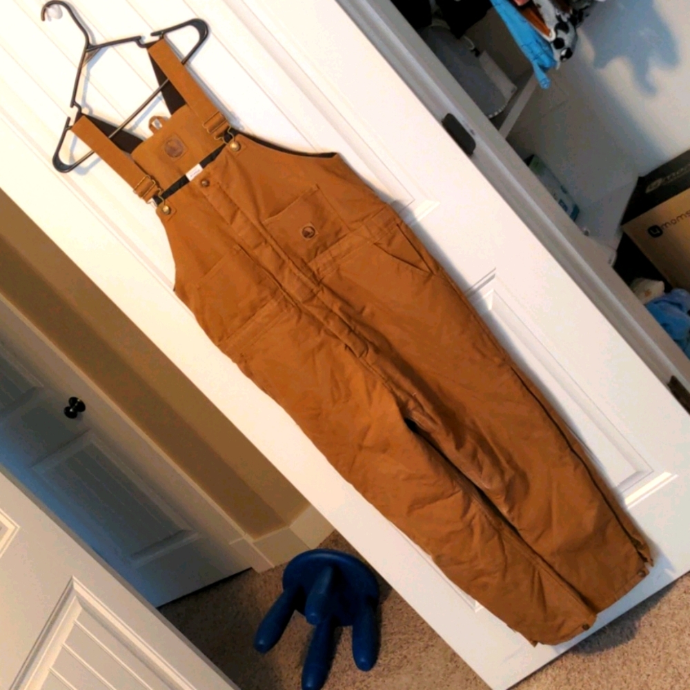 Brown insulated overalls